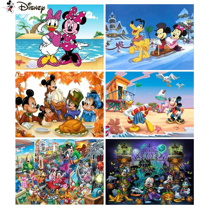 

Disney Cartoon Mickey Mouse Wall Art Canvas Painting Nordic Posters and Prints Wall Pictures for Living Room Decor