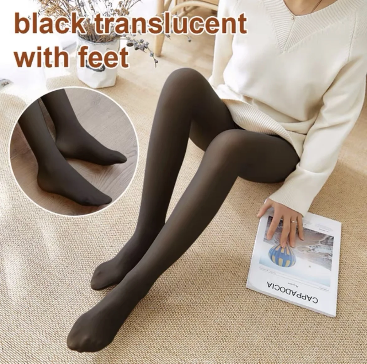 Women Fleece Leggings Sexy Translucent slim Pantyhose Elasticity Winter  Warm Legging Thermal Tights Female Woman Pants - AliExpress