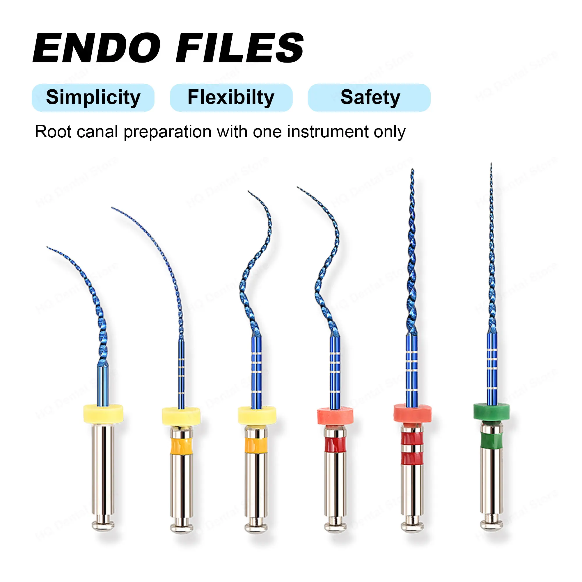 Endo Rotary Files Dentistry Endo Root Canal Files 21mm 25mm 04 06 Taper Heat Activation Endodontic Files Use For Root Canal Cleaning Dentist Tool endo rotary files,dental pulp files