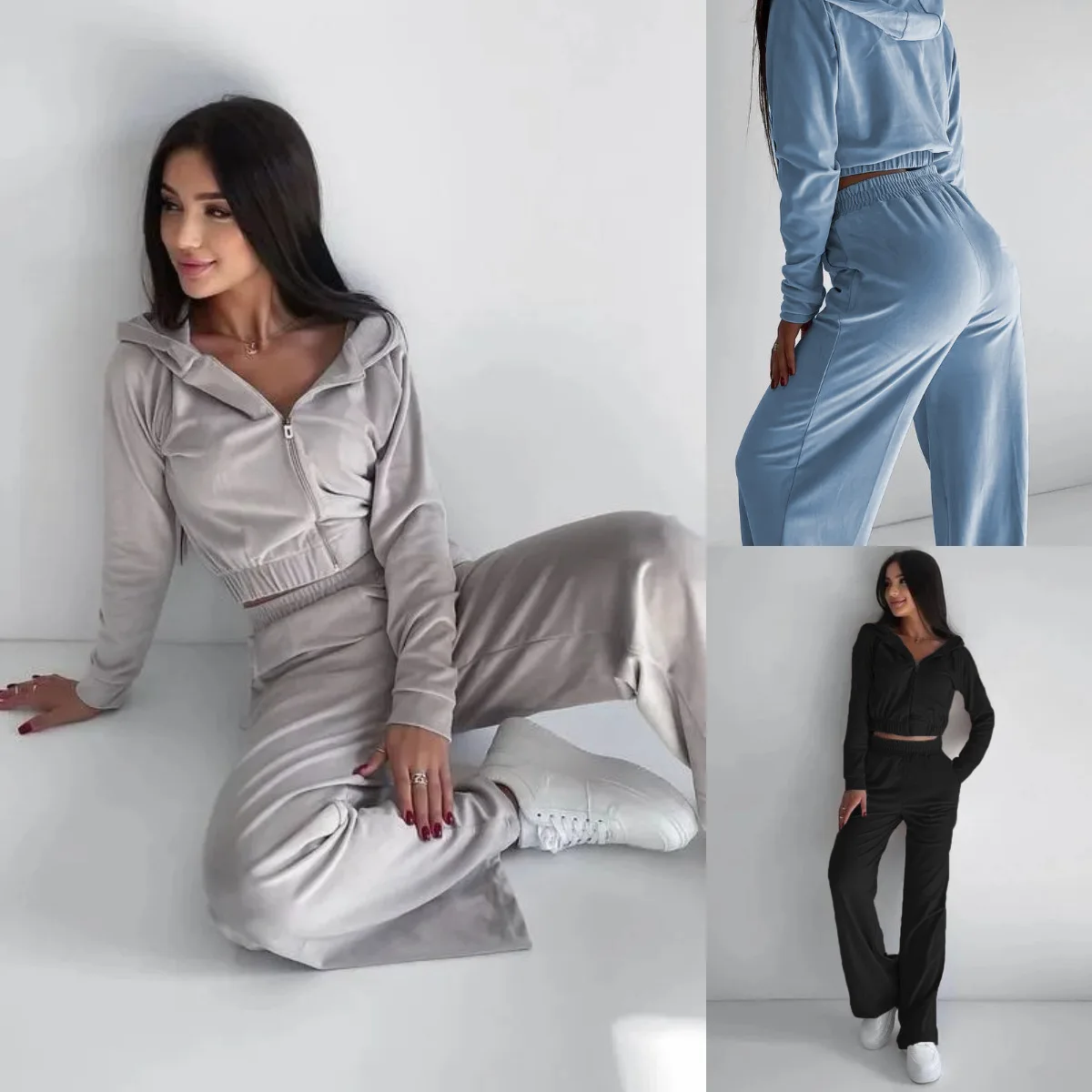 Women'S Tracksuit Outfits Fall Winter Casual Long Sleeve Hoodie Set Fitness Set Yoga Wear Training Jogger Set 2 Piece Pants Set summer tracksuit solid color v neck men short sleeve t shirt drawstring pockets shorts for fitness