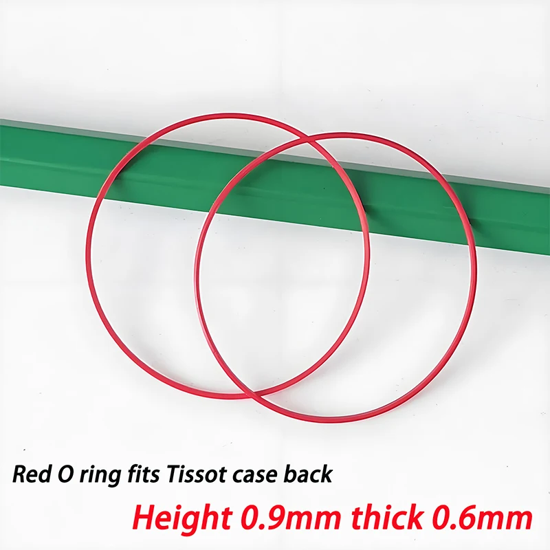 Set of Red Gasket O-Rings (25-42MM) for Watch Case Bottom Cover