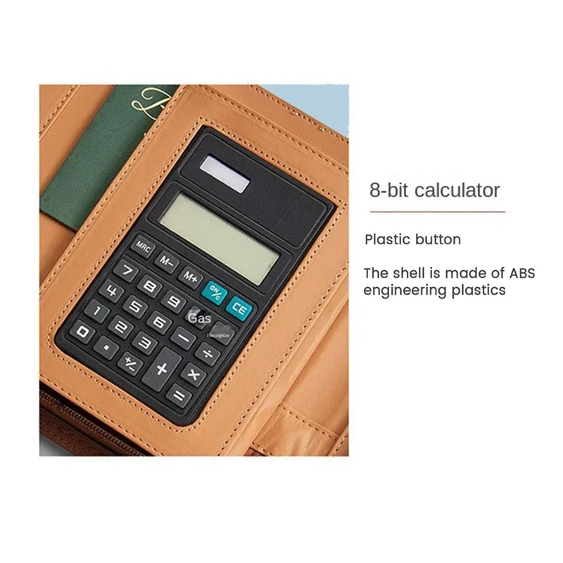 비즈니스 Padfolio 가죽 폴더 메모장, 회의 손잡이, 지퍼, 남녀공용
