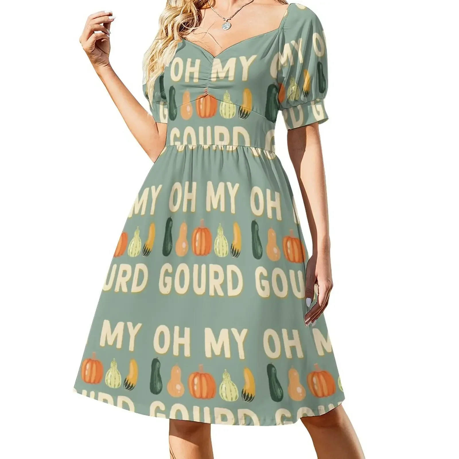 thumbnail image 1 of Vestido de manga corta Oh My Gourd, vestidos de verano, vestidos africanos para mujer, 1 of 8