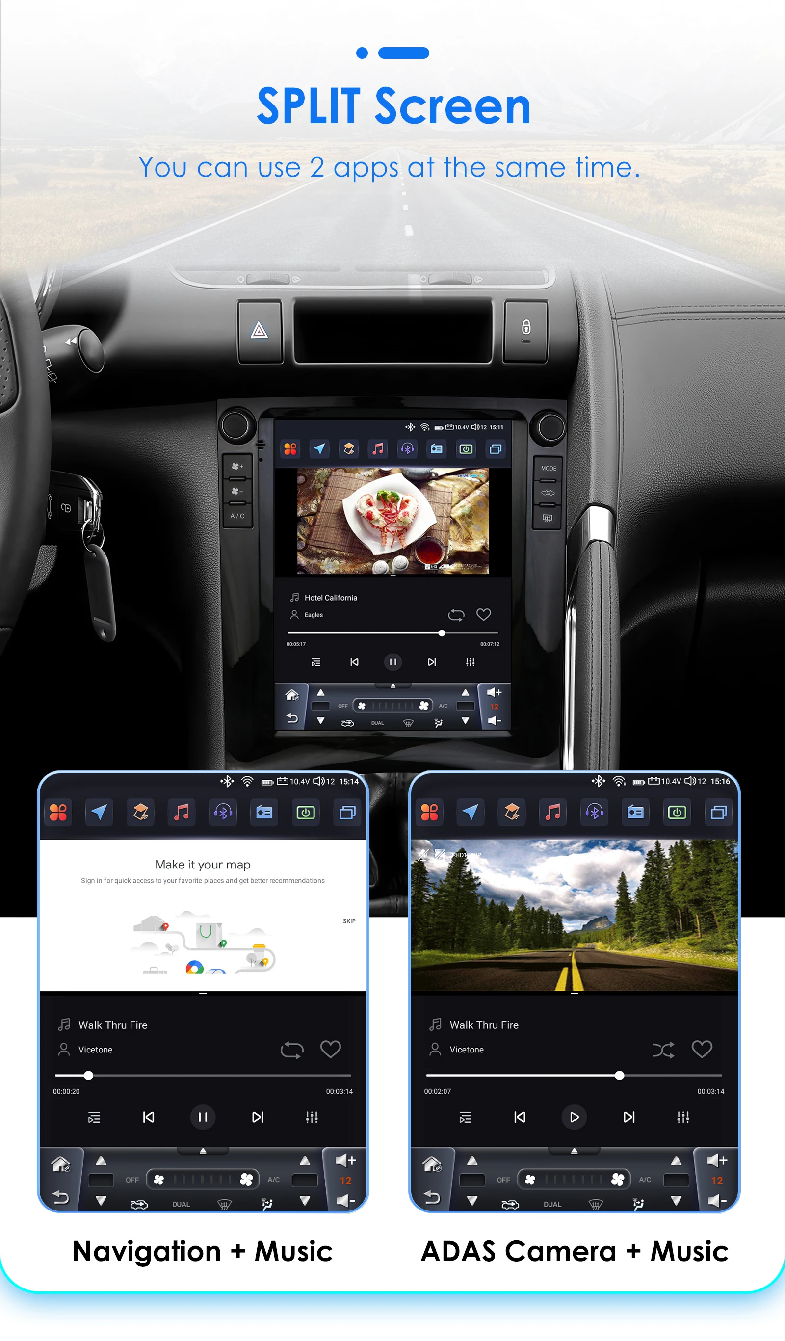 Hizpo 9,7 Zoll Android Intelligentes Autoradio für Peugeot 3008 MPV 2010 - 2017 im Tesla-Stil mit Carplay, Android Auto, GPS, 4G, BT 7862 – Detail 31