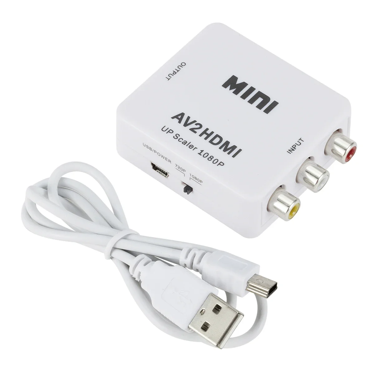 RCA to HDMI AV to HDMI Converter 1080P RCA Composite CVBS Video Audio Converter