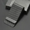Durable Lightweight Forged Carbon Fiber Money Clip RIFD Blcoking Card Holder Wallet for men 2