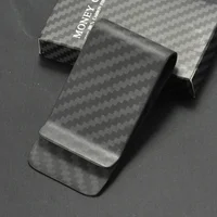 Durable Lightweight Forged Carbon Fiber Money Clip RIFD Blcoking Card Holder Wallet for men 2