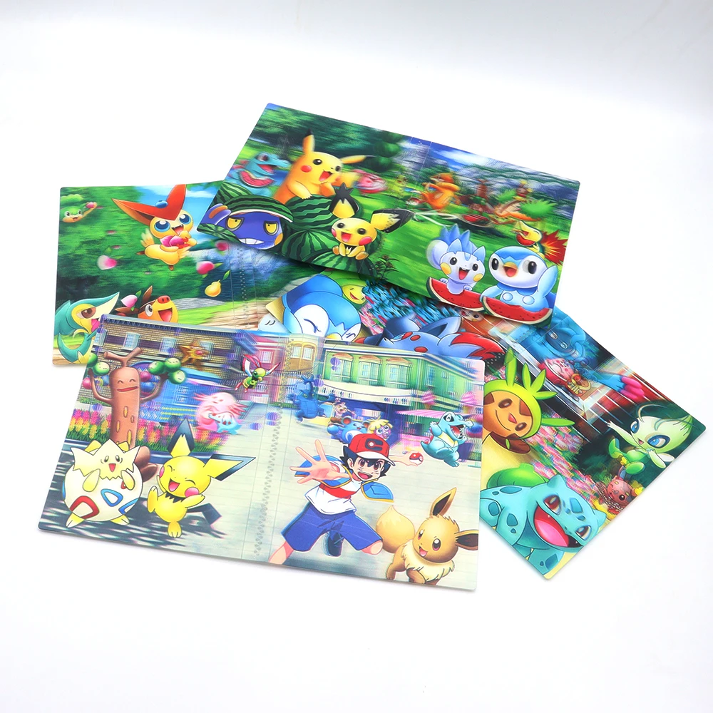 Pokemon Album 3D Holographic 240pcs Pikachu Charizard Shining Map Collections Notebook Binder Folder Holder Book Cards Protector