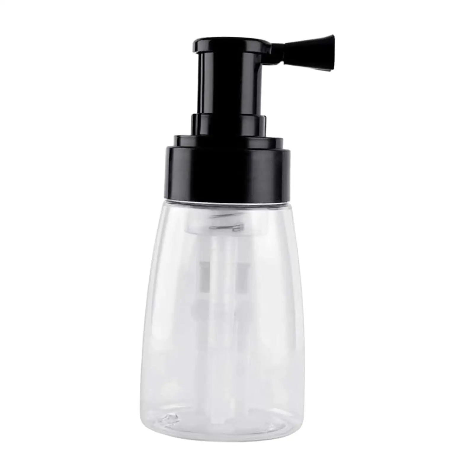 다용도 파우더 스프레이 병 140ml 블랙 뚜껑 PET 재충전 가능 화장품 및 헤어 파이버용 살롱 및 가정용