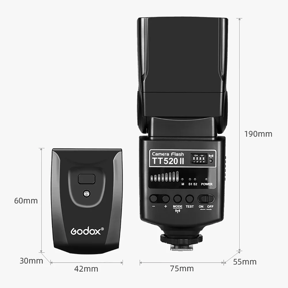 On Camera Flash Camera Flash Godox TT520 II Flash TT 520 II Thinklite Camera Flash with Build-in 433MHz Wireless Signal for Canon Nikon Pentax Sony Fuji Olym
