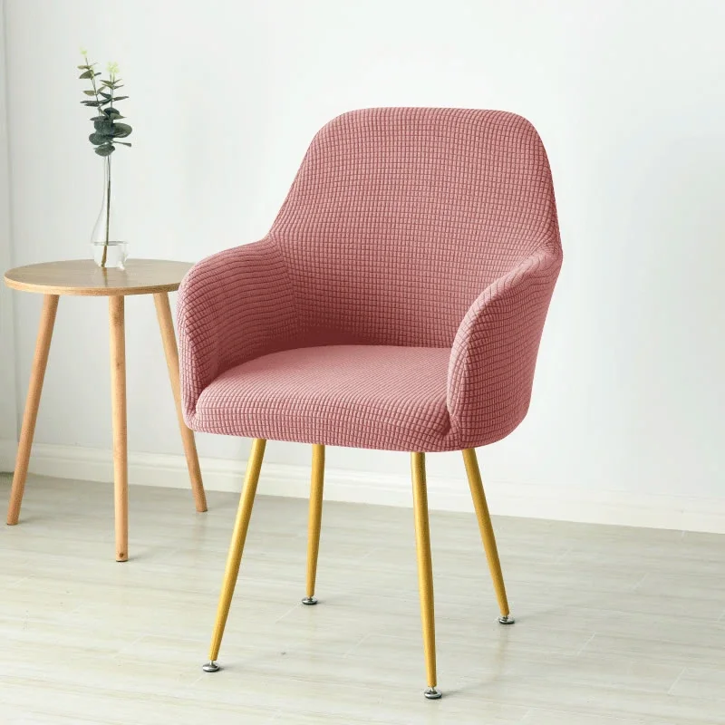 Polar Fleece High Arm Chair Cover Stretch Spandex Office Chair Slipcover Removable Elastic Seat Protector Covers for Living Room 3