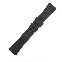 Versatile Plastic Watch Strap with Needle Buckle - Sporty Design - 18mm (Black)