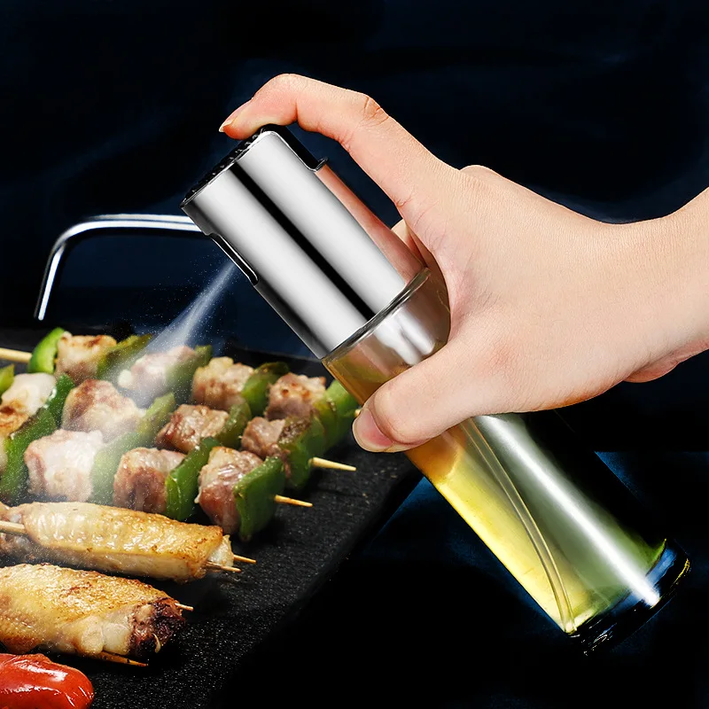 

Kitchen Push Type Spray Olive Oil Sprayer Bottle Pump Oil Pot Leak-proof Grill BBQ Sprayer Oil Dispenser BBQ Gravy Boats Tools