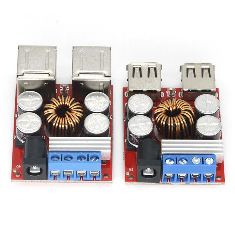 DC-DC 차량 충전 보드, 전원 공급 장치 감압 모듈, USB 출력 모바일 충전기, 2 포트, 4 포트, 8V-35V, 5V, 8A