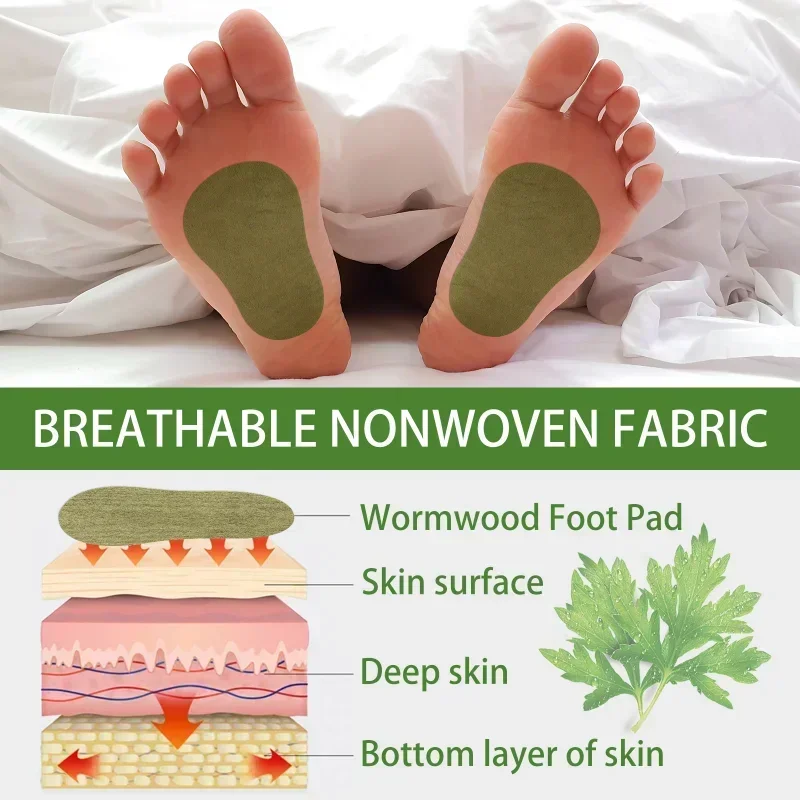 Foot Patch Wormwood Heel Fatigue Pain Relieving Plaster Relieve Stress Detoxification Help Sleeping Body Detox Pad 10/20pcs