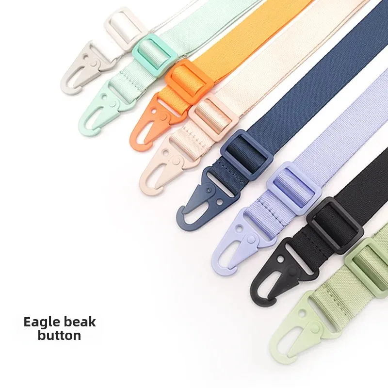 Adjustable Colorful Nylon Eagle Beak Buckle Strap Various Styles Weaving Belt Buckle Harnesses for Men Women Children Babies