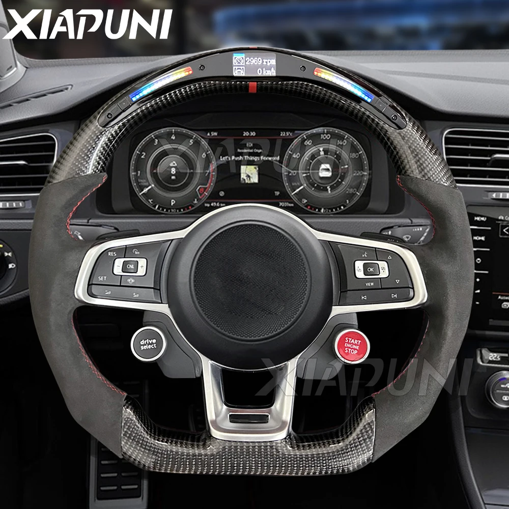 Vw Golf 7 mk7 mk7.5 gti用のLEDステアリングホイール,ラム