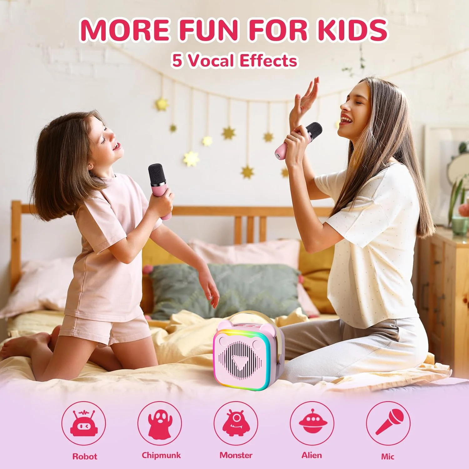 Wireless Bluetooth Speaker System with Microphone, Hi-Fi Surround Sound, Perfect