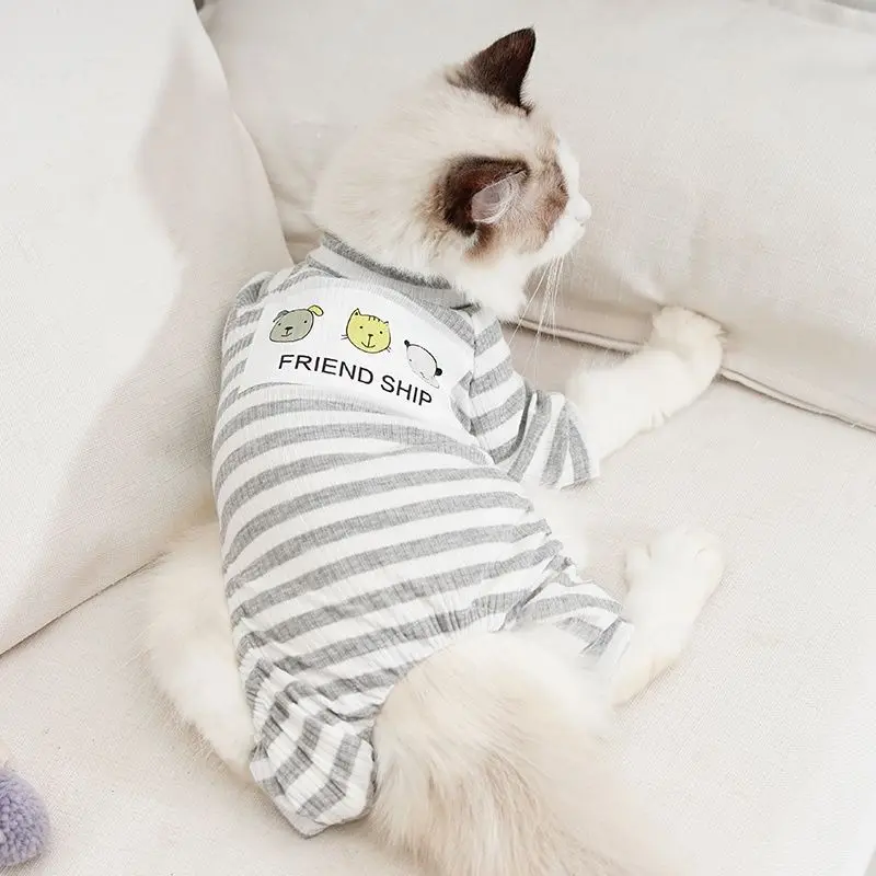 Soft Cotton Dog Cat Jumpsuit Pajamas for Cats Puppy Sphynx Clothes Costume,pet clothes