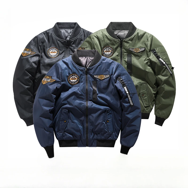 Winter Man jackets new  bomber coat racing motorcycle Clothes luxury aviator tactical Field vintage military men Clothing