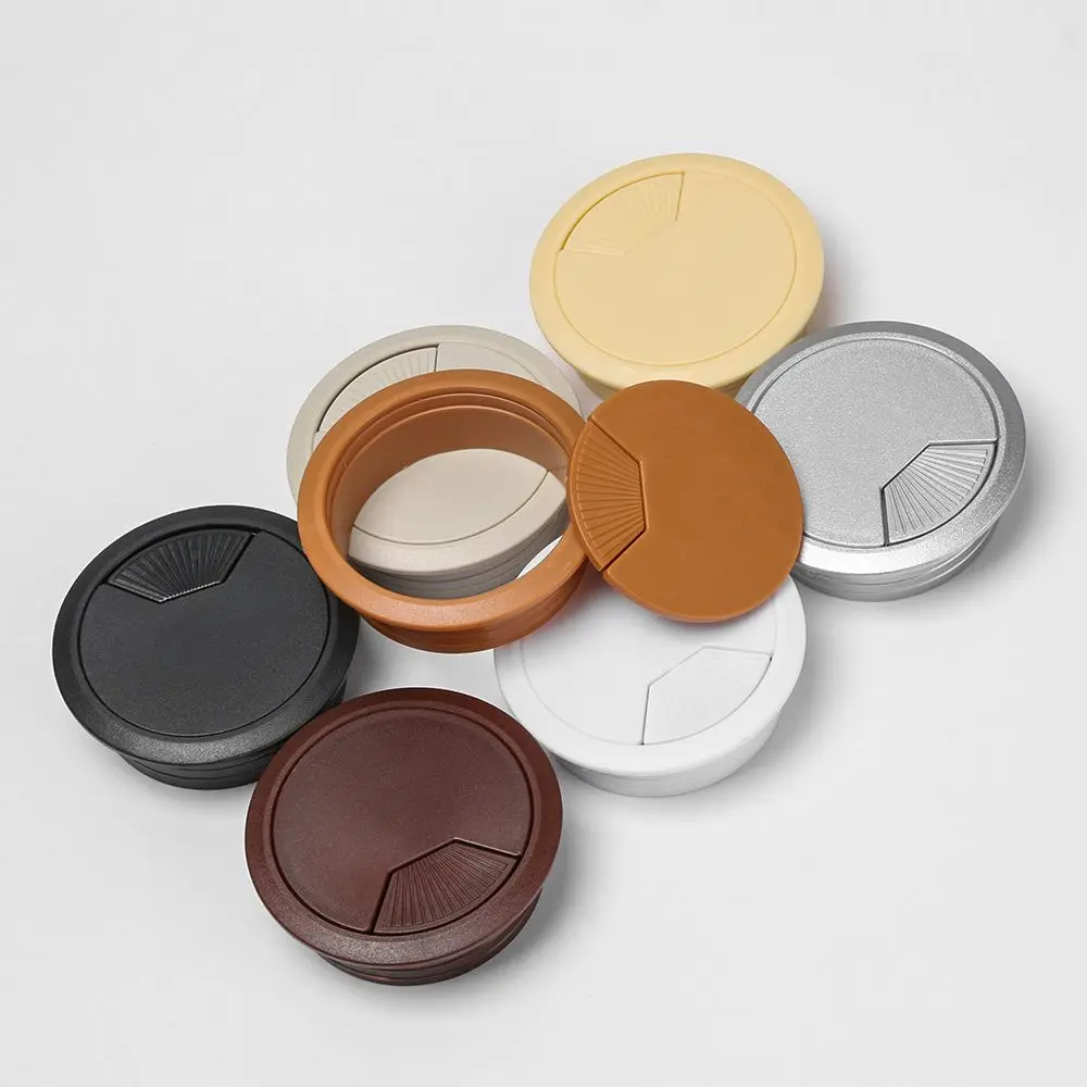 Description Picture 6 of item60/80mm Desk Table Plastic Cable Hole Cover PC Computer Desk Round Wire Tidy Grommet