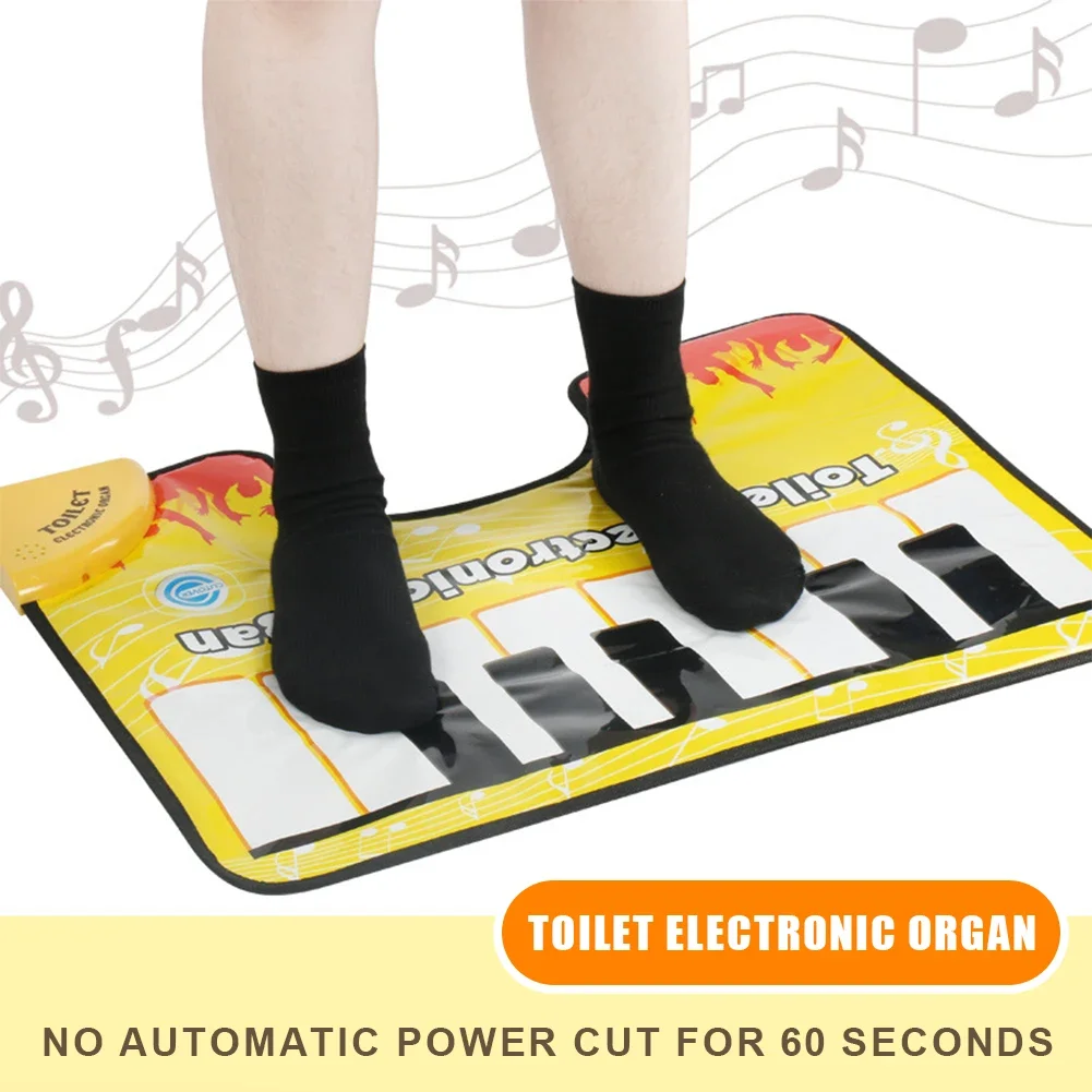 Big Size Potty Piano Sounding Rug Bathroom Fun Toe Tapping Musical Keyboard Toilet Floor Mat Toys for male Female