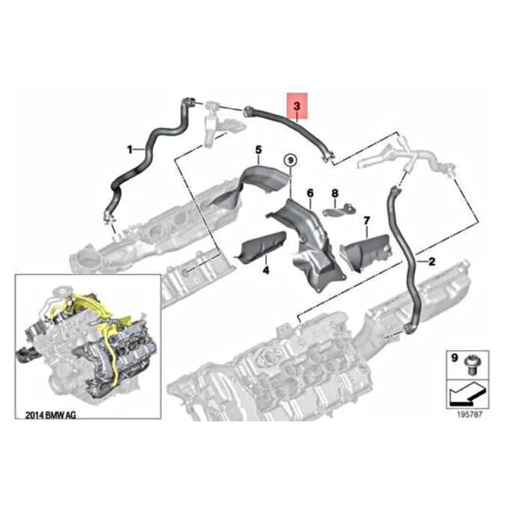 

Engine Crankcase Breather Hose For BMW E70 E71 X 5 X6 M 11157595188 Replacement Of In-engine Components