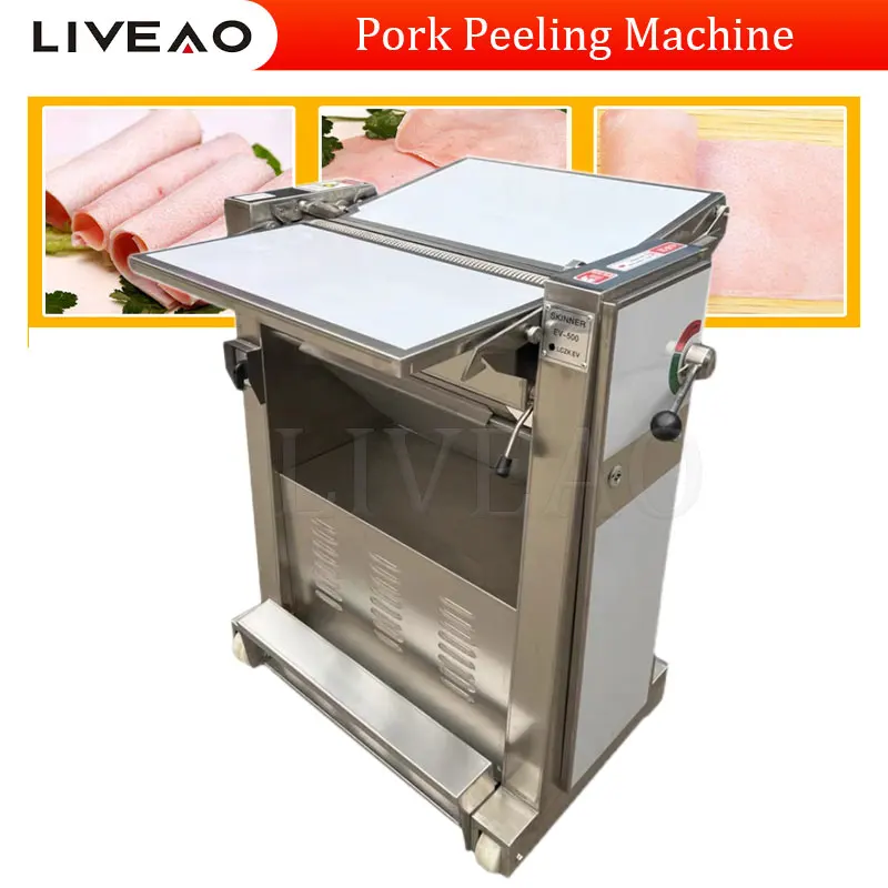 

Pig Meat Pork Skin Peeler Separator Machine Meat Peeling Machine Pork Fatty Remove Machine Pork Skin Peeler