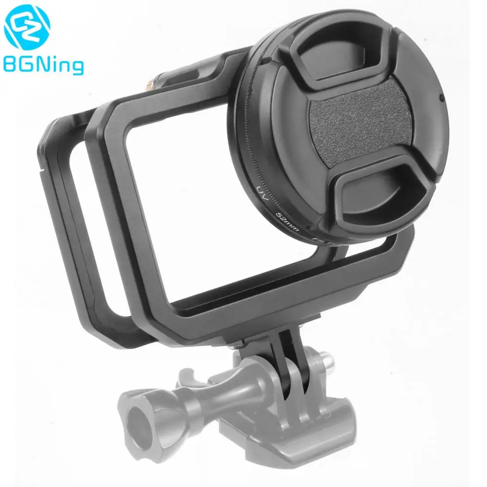 Aluminium gehäuse für Gopro Hero 13 12 11 10 schwarzer Kamera käfig Rig Schutz gehäuse rahmen Form montierter Kalt schuh 52mm Filter halterung