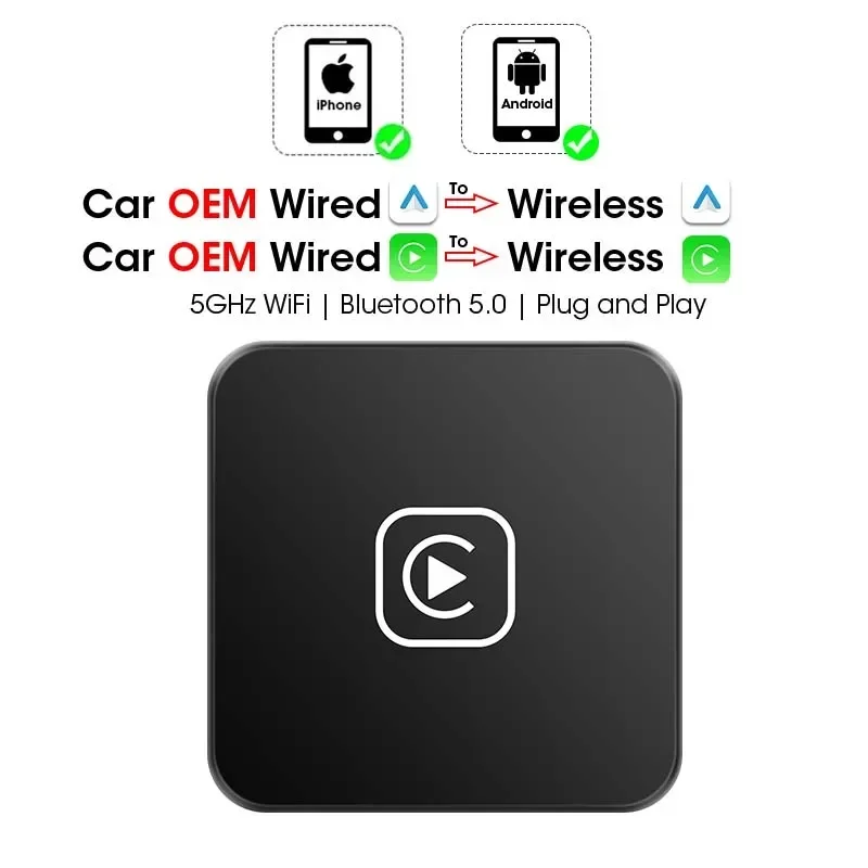 Adaptateur CarPlay sans Fil pour Audi Q3 Q7 Q8 QQ5 Sportback, Convertit