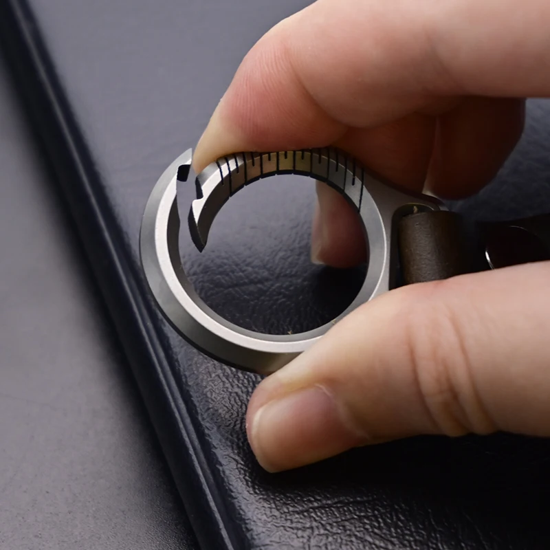 High Quality Men's Cowhide Waist Hanging Car Key Chain High-End Super Light Titanium Alloy Keychain Key Ring Father's Day Gift