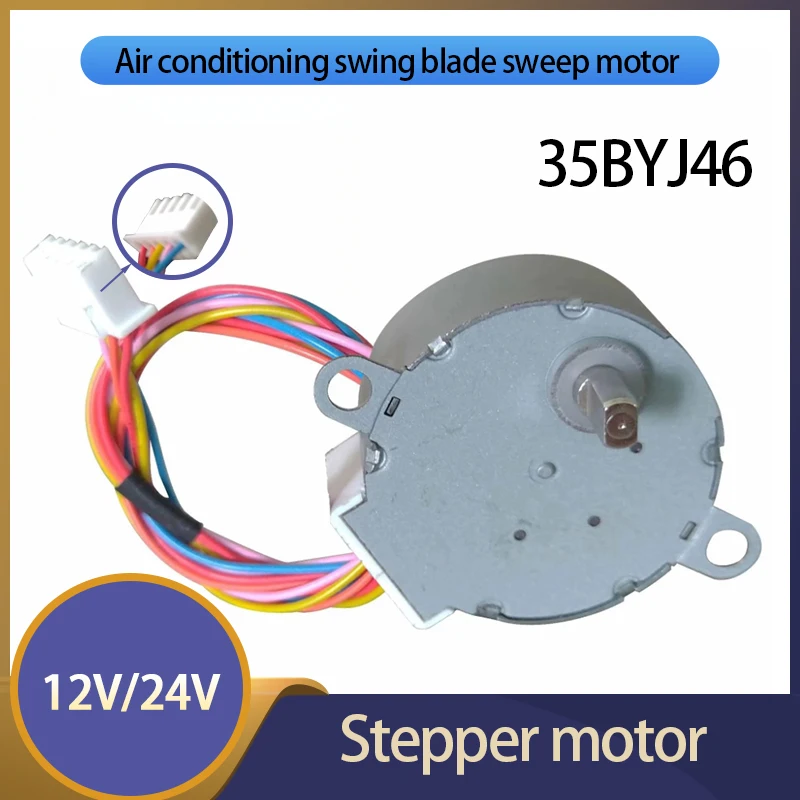 Stepper Motor 35BYJ46 DC 5V 12V 300 ohms 24V Step Permanent Magnet Gear Motor Small Stepper Humidifier Repair Parts stepper motor