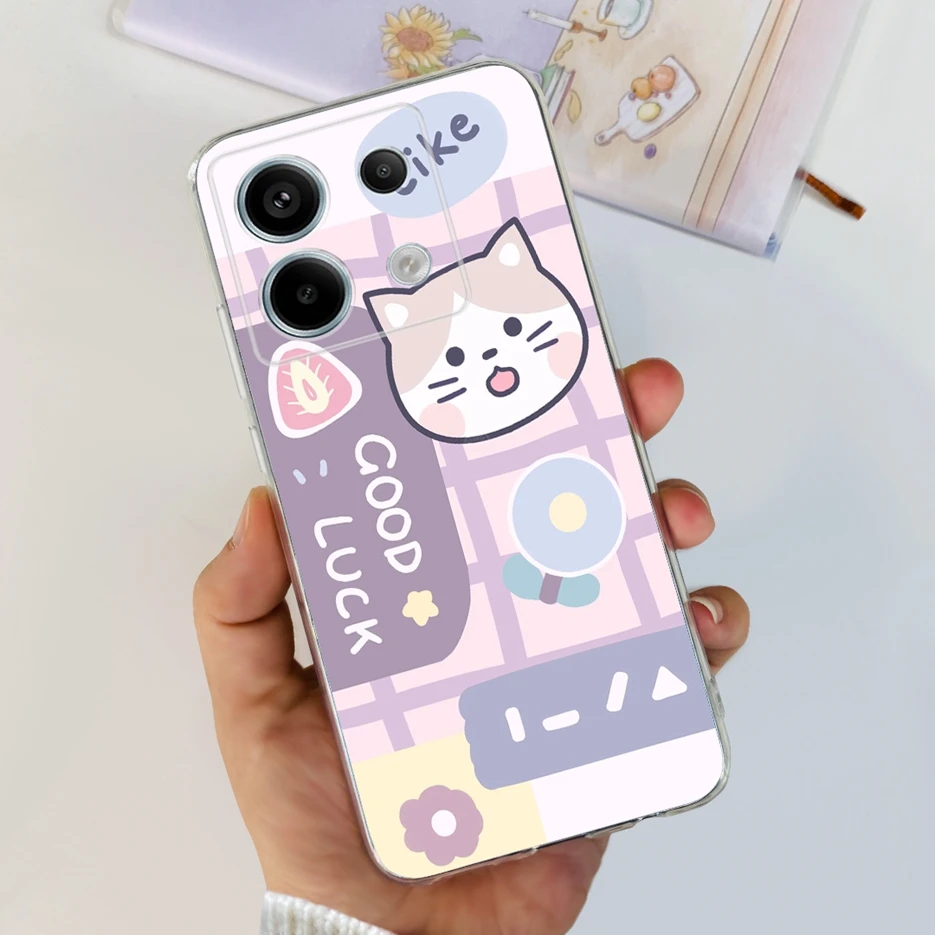 Chic Painted Clear Silicone Phone Case with Bumper Protection