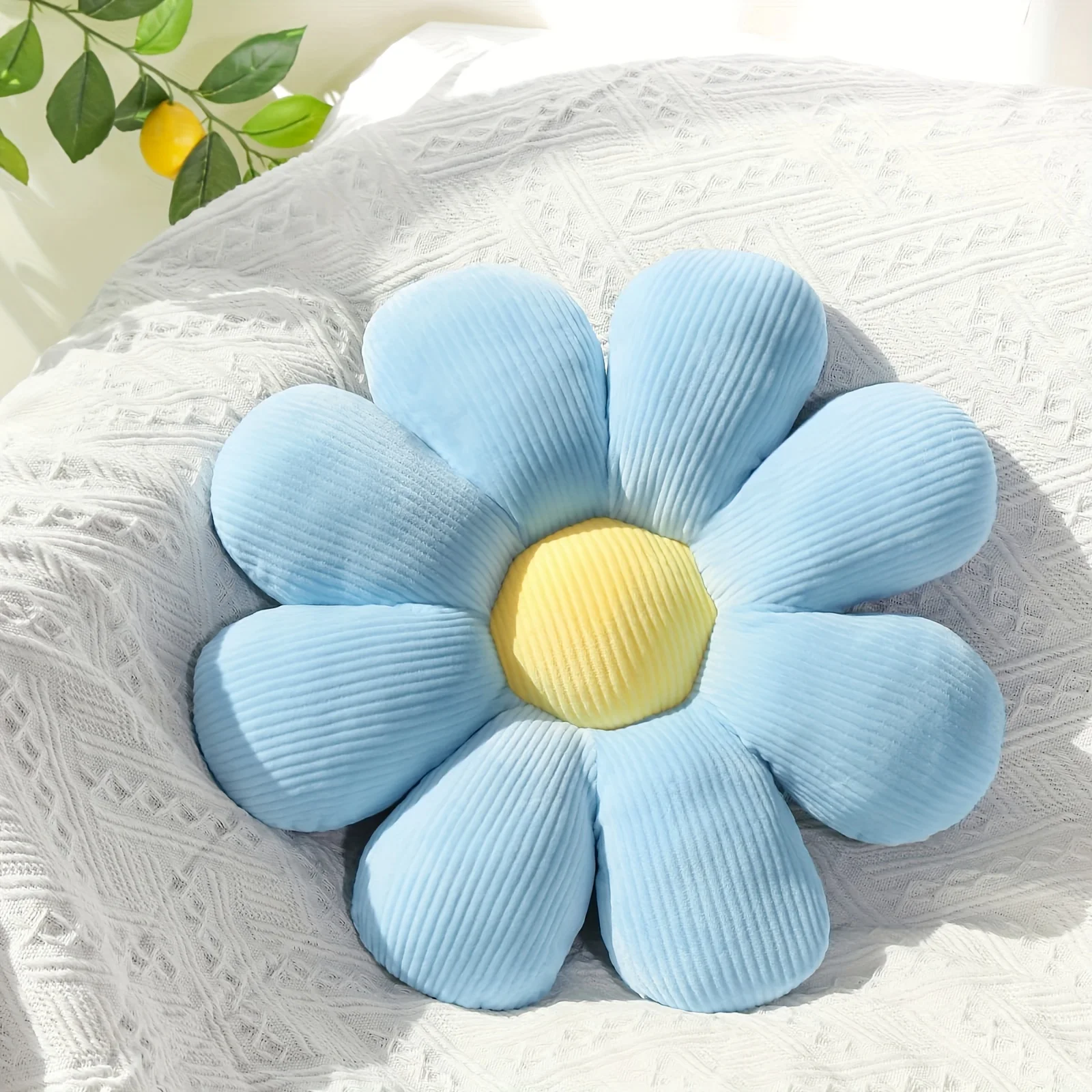 Floral-Themed Plush Cushion and Decorative Mat – Perfect
