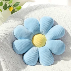 Floral-Themed Plush Cushion and Decorative Mat - Perfect (Blue)