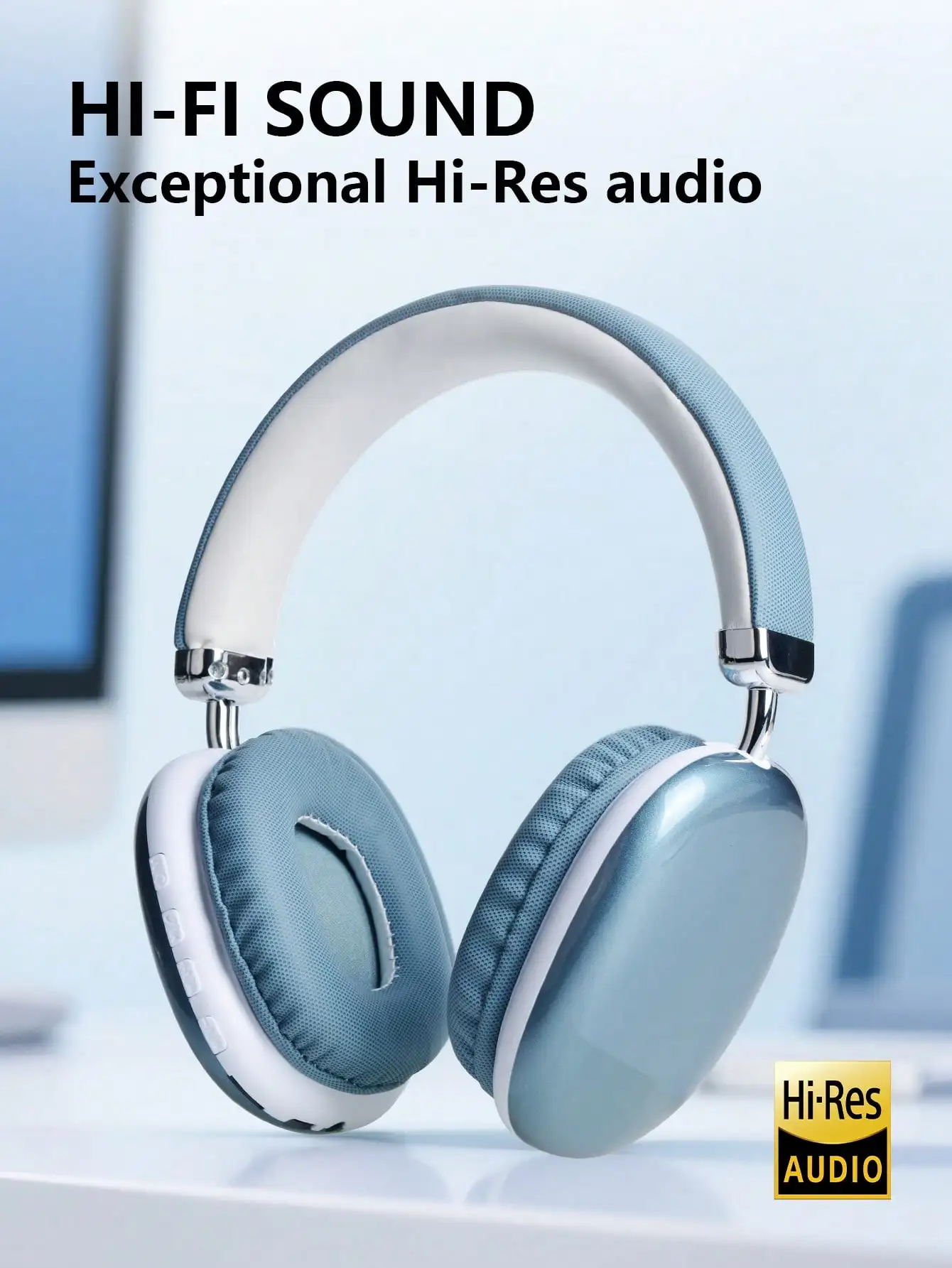 Wireless Bluetooth Over-ear Headphones Hifi Music Gaming Headset_voghion.com