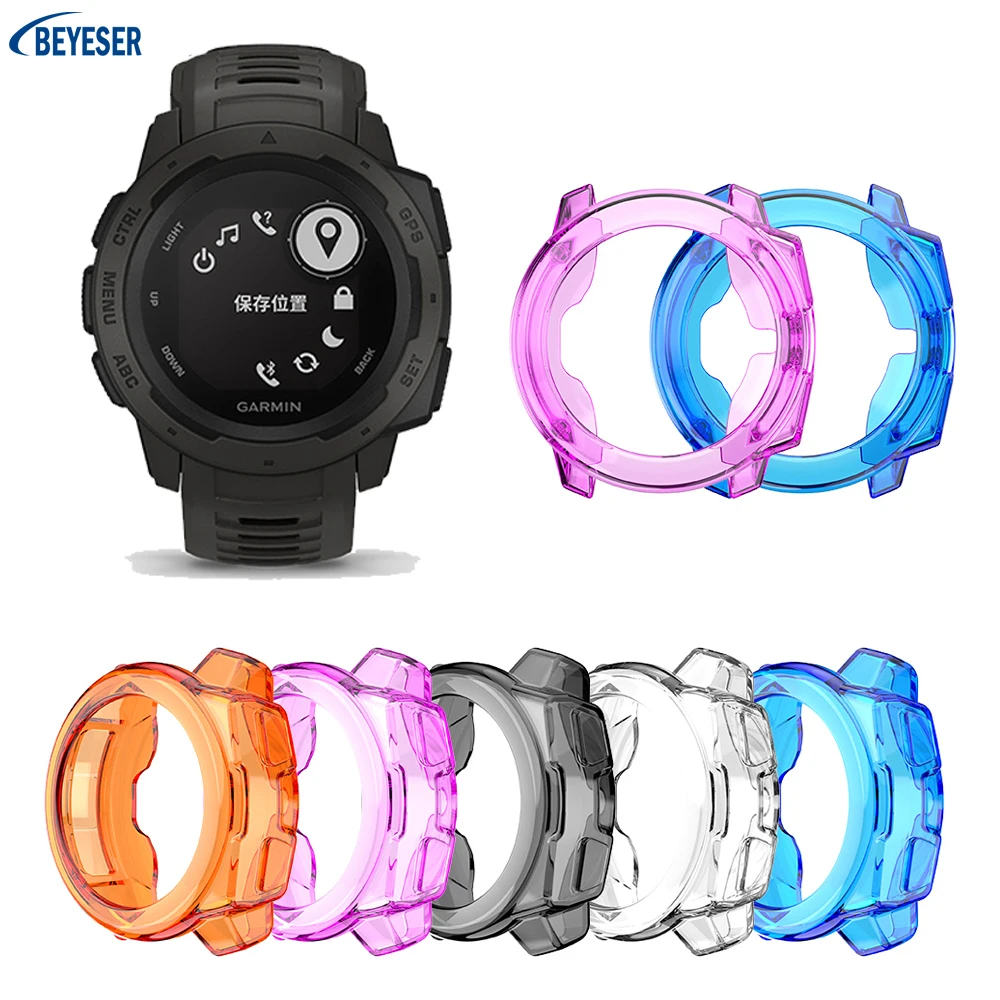 

Watch Case For Garmin Instinct Soft TPU Protection Frame Shell Hollow Out Half Pack Shockproof Protective Cover Accessories