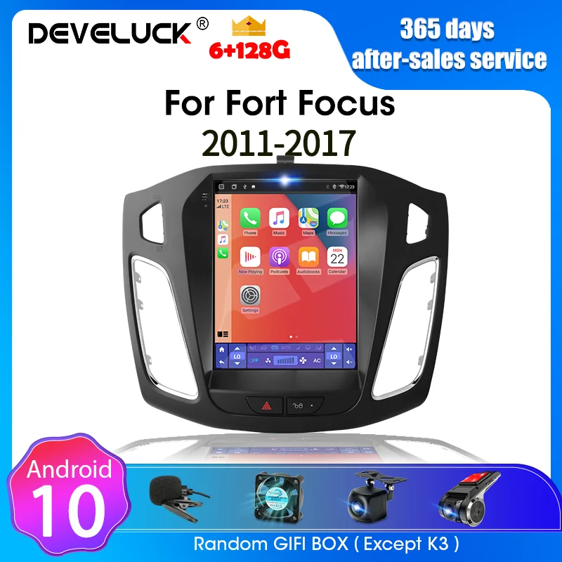 Автомагнитола на Android для Fort Focus Tesla Style 2011-2017 мультимедийный видеоплеер 2Din