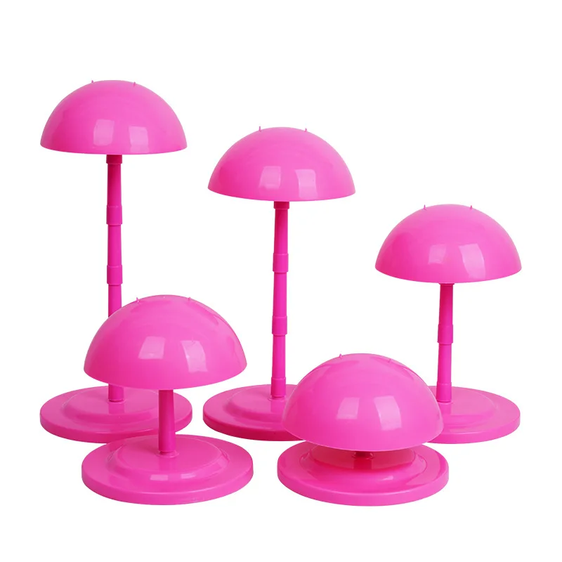 1개입 가발 헤드 스탠드 12-38cm 조절 가능한 버섯 모양 모자 디스플레이 홀더 미끄럼 방지 살롱 스타일링 디스플레이 건조용