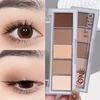 5-color Eyeshadow Palette Matte Natural Brown Portable Bronzers Cosmetic Contouring Shadow Earth Color Eye Shadow Makeup Palette