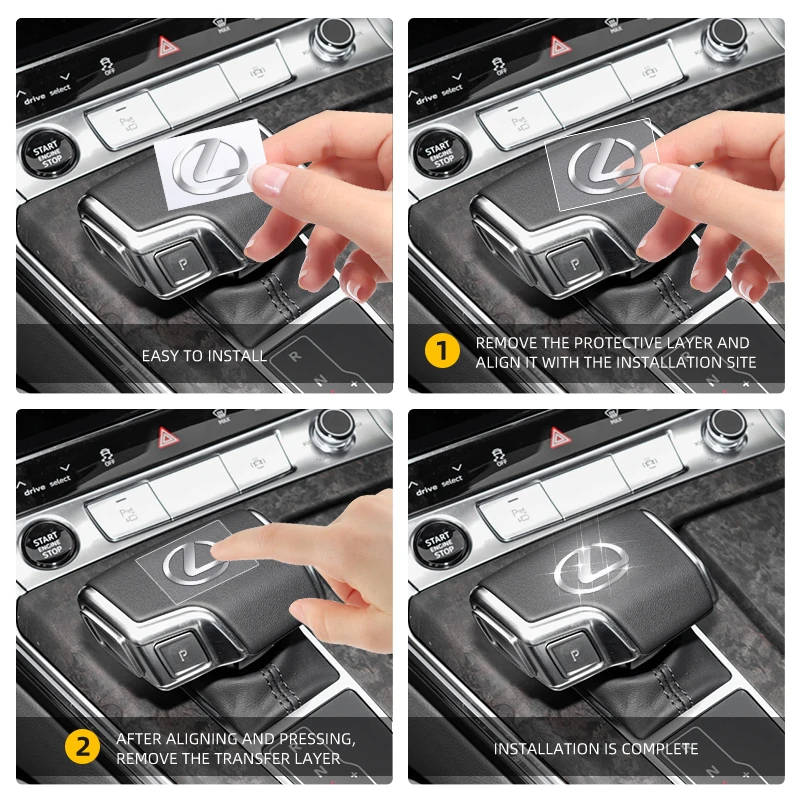 2/5/10pcs 3D 금속 자동차 엠블럼 스티커 장식 배지 데칼 인테리어 스타일링 Lexus EX300H RX450H IS300H ES300H NX RX GS Al20