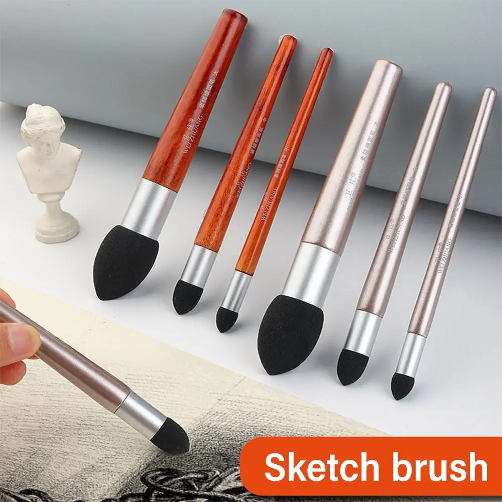 Washable Sketch Rubbing Brush Sponge Pen 1PCS for Oil Pastel Reusable Surface Detail Processing Rendering Highlight Detail Tool