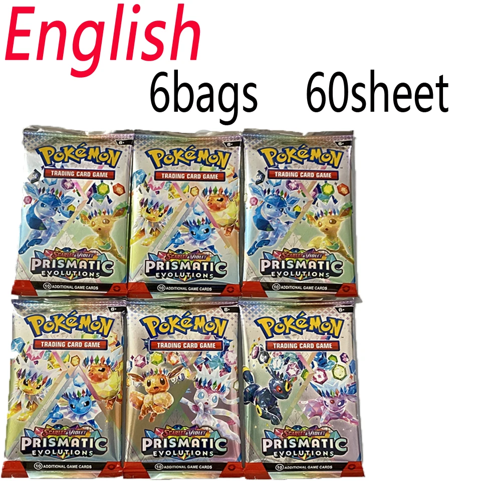 HEISS # -- # 10/60 Stück Pokémon-Kartenpack Bright Stars Prismatic Evolutions, PALDEAN FATES, Englische Verstärkungskarten, Battle Transaction Card – Detail 1