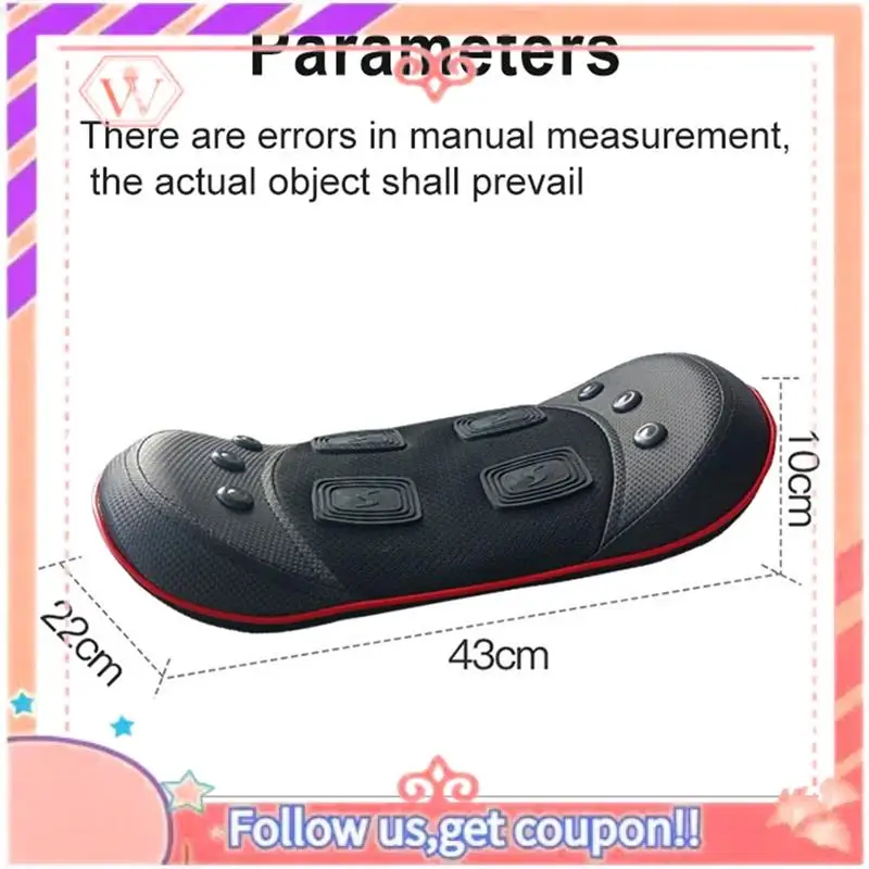 Electric Waist Massager Lumbar Traction Air Bag Inflatable Lumbar Spine Body Massage Vibration Relief Healthcare EU Plug Durable