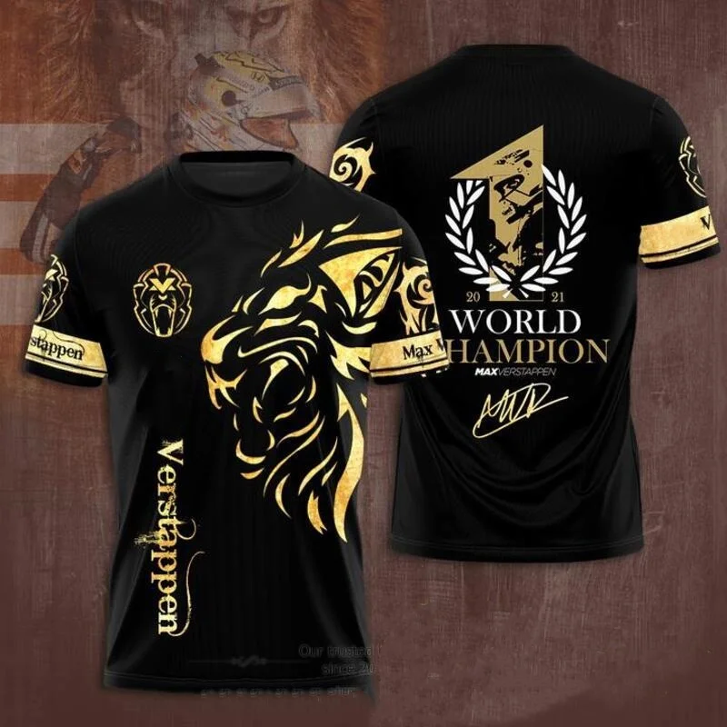 Verstappen F1 Dutch Racer Men's and Women's T-shirt New Design 3D Printed Pattern Casual Top for Children and Adults Large