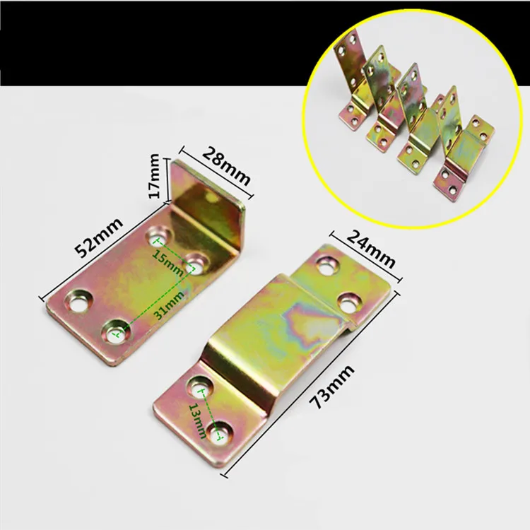 Staffa Di Collegamento Per Mobili In Metallo Stampato, Raccordo Per Spondina Letto In Legno, Connettore Per Mobili