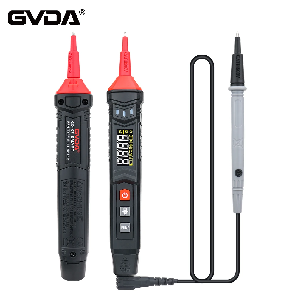 Gvda Digital Pen Type Multimetro True Rms Multi-Meter Smart Dc Ac Tester Di Capacità Di Tensione Voltmetro Auto Range Multimeter