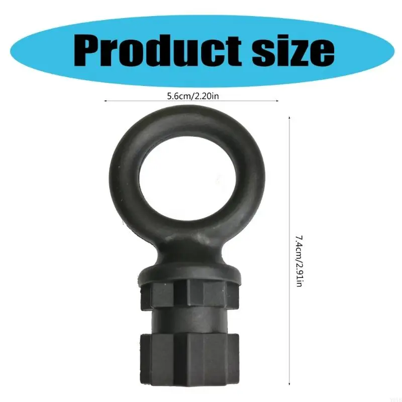 W0YB Boats Kayak Rope Adapter Fishing Rod Holder Round Mount Base Kayak Accessories