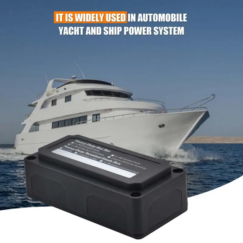 300A Bus Bar Heavy Duty Power Distribution Block Box Module Design M10 Terminal Power Distribution Block Car Cable Organizer Box