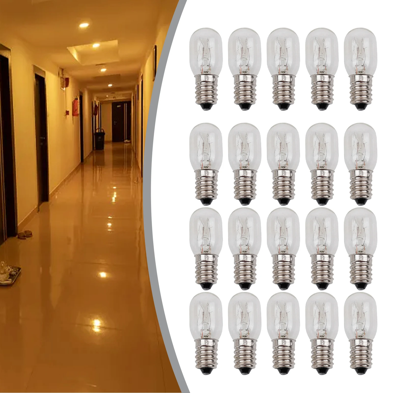Incandescent Bulb 20PCS E14 15W Edison Light Bulb AC220V-240V Retro Ampoule Vintage Incandescent Bulb Edison Lamp Filament Light Decor